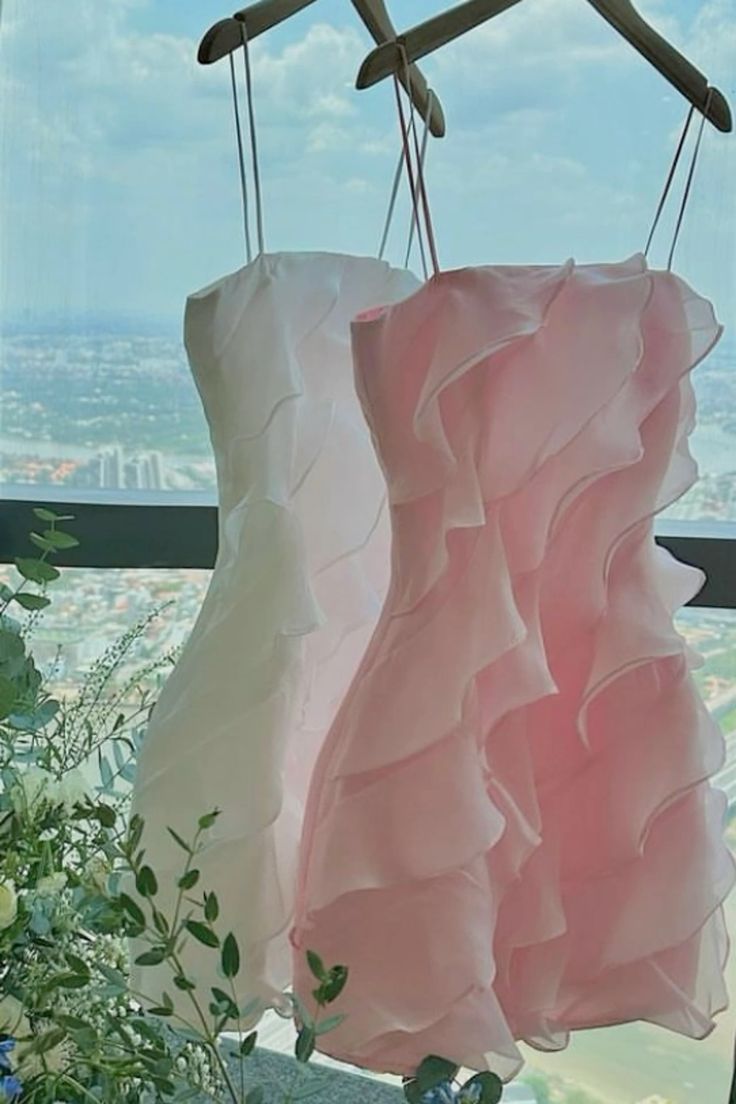 Schwarz/Rosa/Weiß Spaghettiträger Homecoming Kleider Kurzes Ballkleid gh2740