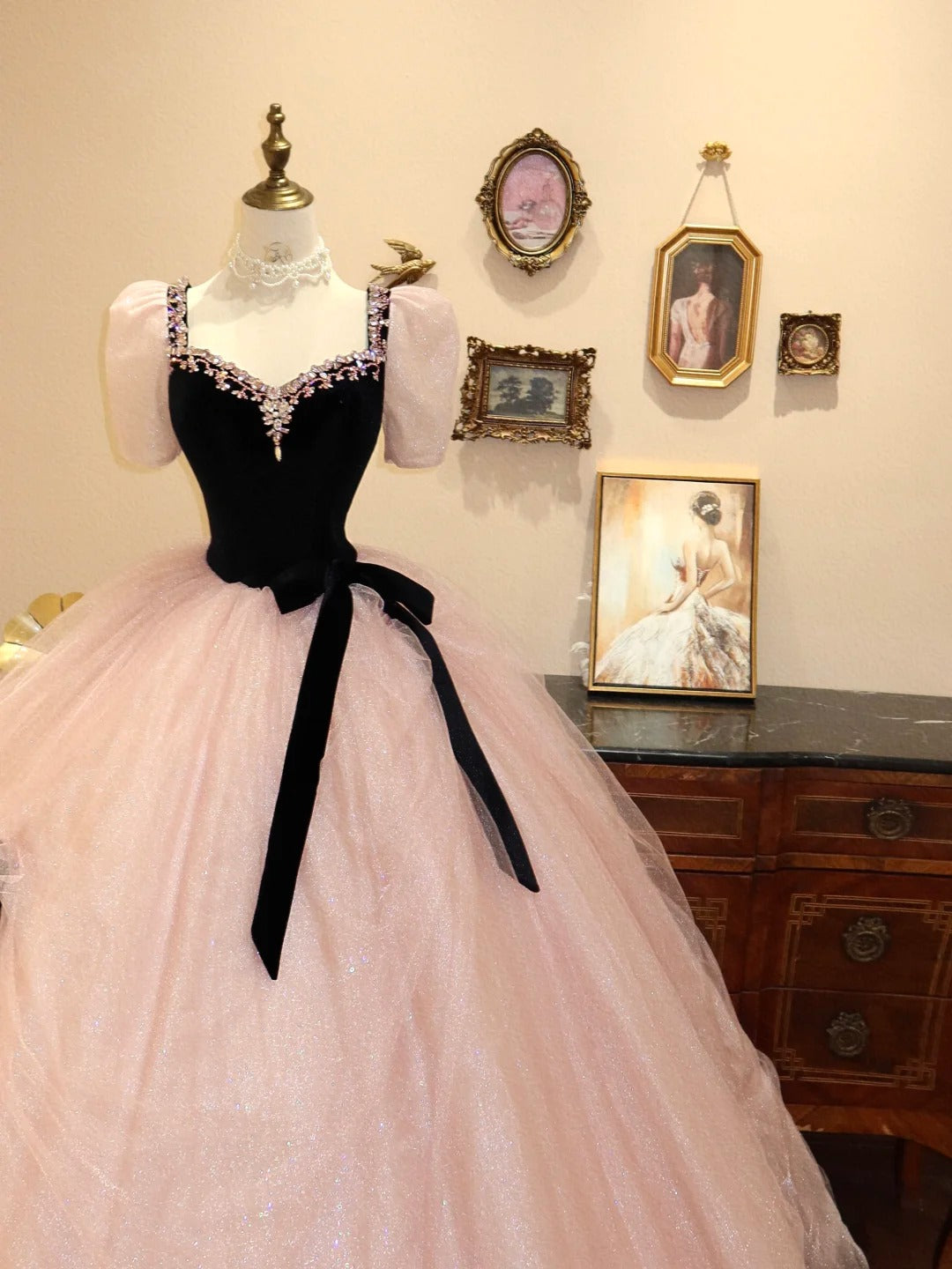 Rosa Süßes Niedliches Modisches Elegantes Langes Tüll Ballkleid Abendkleid Ballkleid Abschlusskleid Geburtstagskleid gh4242