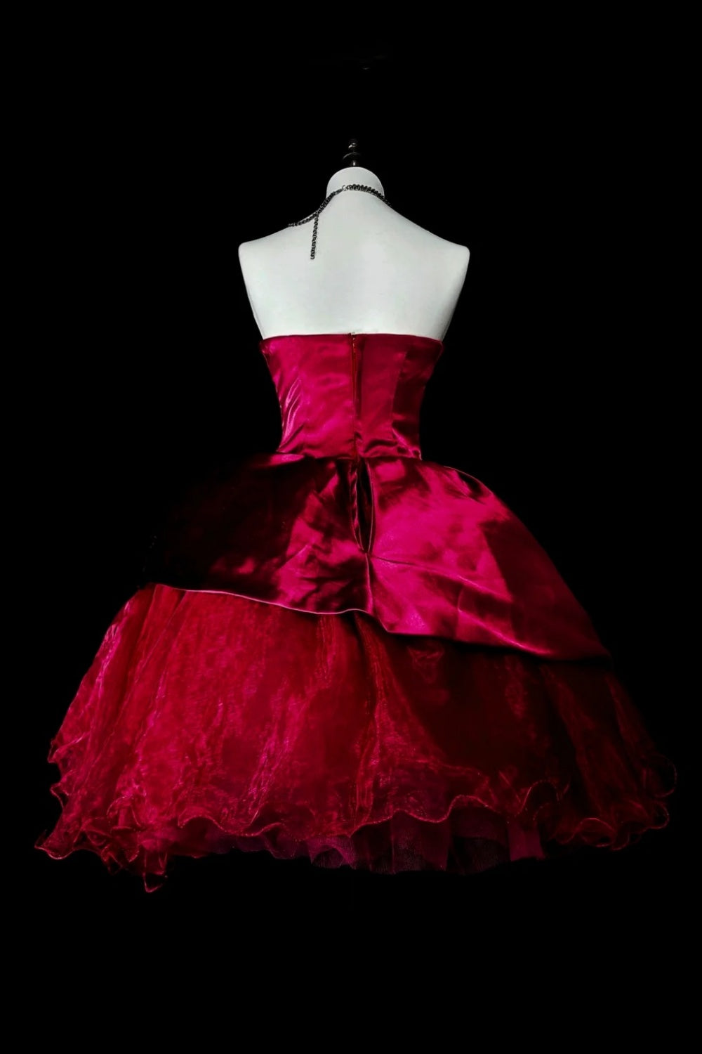 girlhomeshops – Rotes kurzes Geburtstagskleid, Tüllkleid für den Schulanfang gh6140
