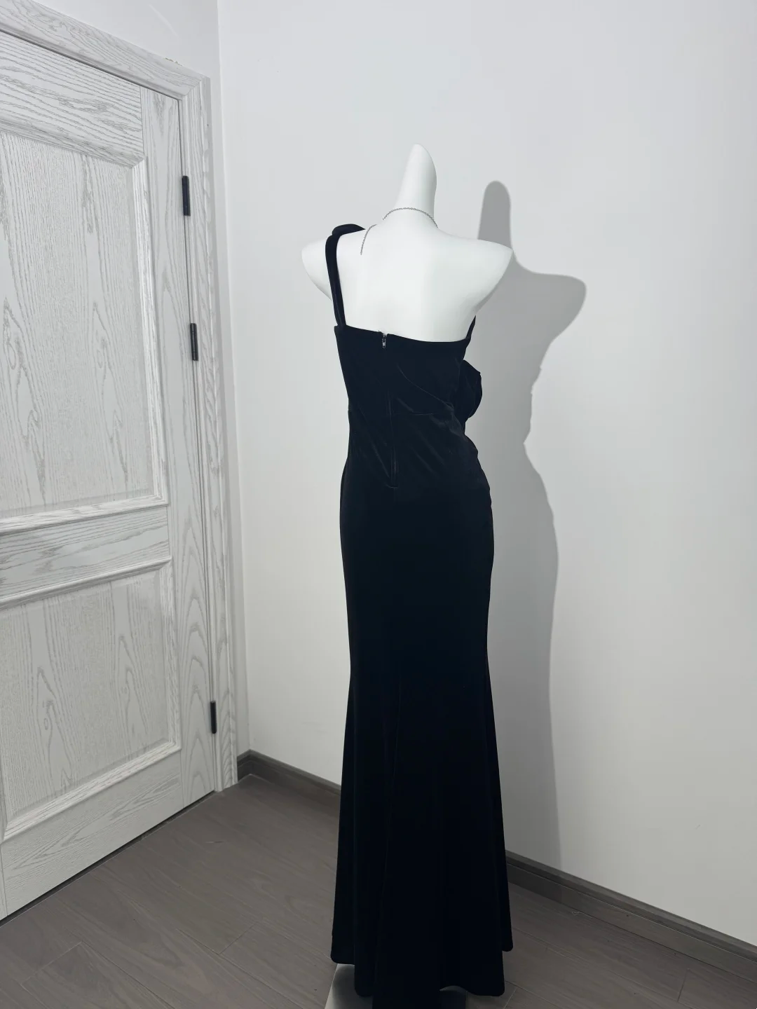 Black One-Shoulder Waist-Hugging Slim Elegant Prom & Evening Dress gh7225