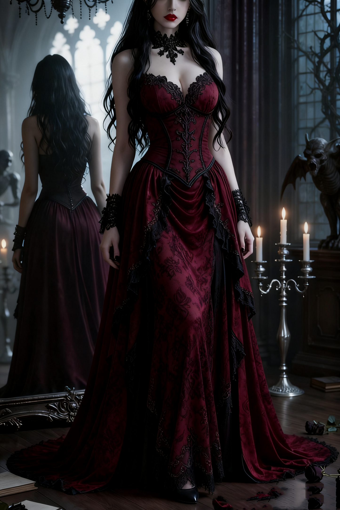 Girlhomeshops - Robe de bal longue en velours violet avec traîne (gh5942)