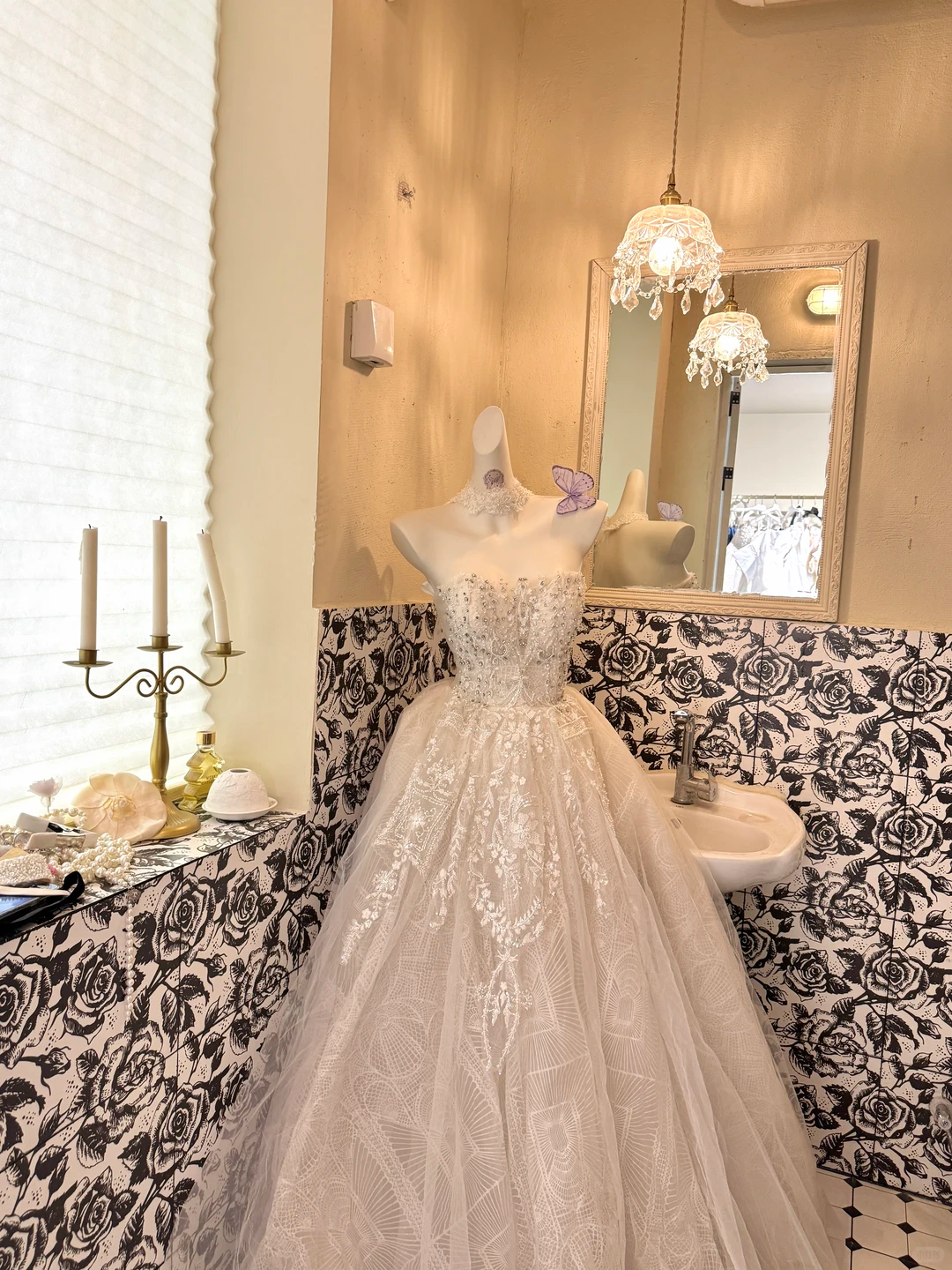 Ivory Strapless Sequin Waist-Cinched Voluminous Skirt Romantic Dress, Wedding Gown gh7704
