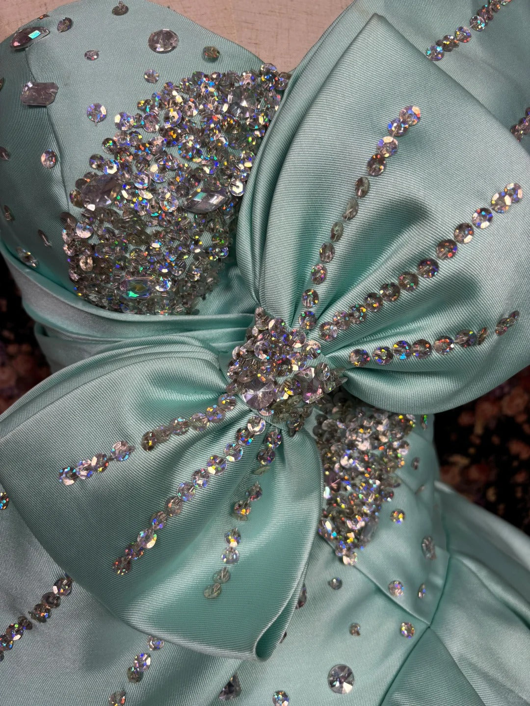 Blaues langes Satin-Ballkleid mit Strasssteinen, Abendkleid, Abschlusskleid, Zeremoniekleid für Erwachsene, gh4766