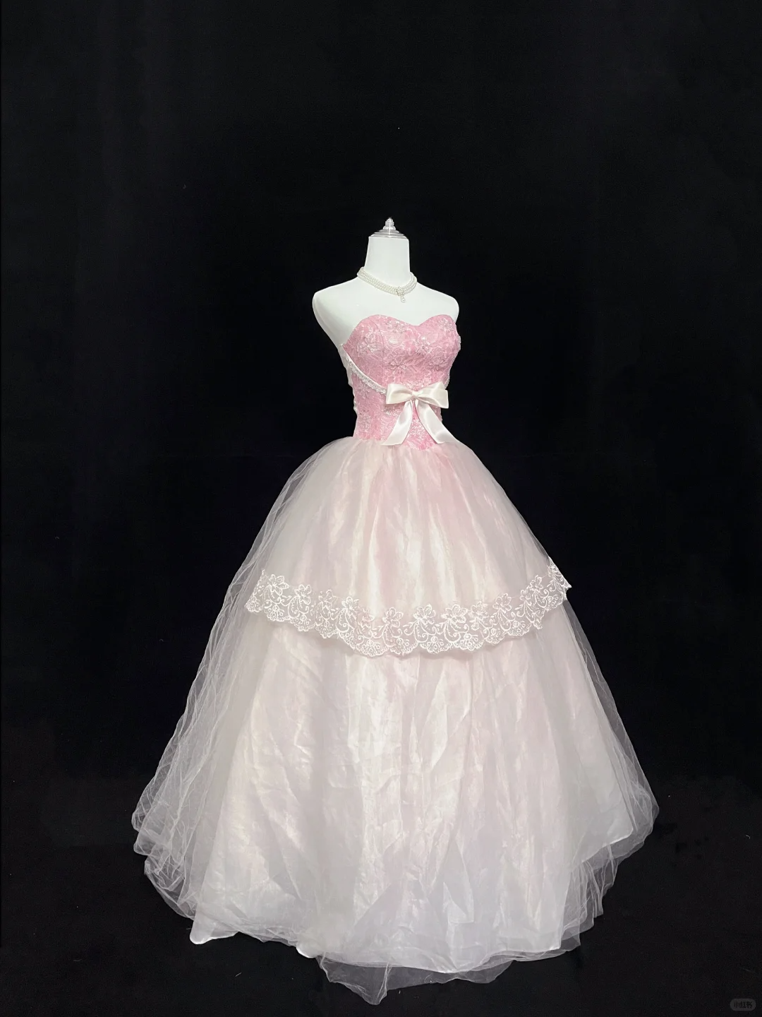 Blush Pink Gradient Strapless Cinched Waist Voluminous Princess Skirt Romantic Dress, Wedding Gown gh8047
