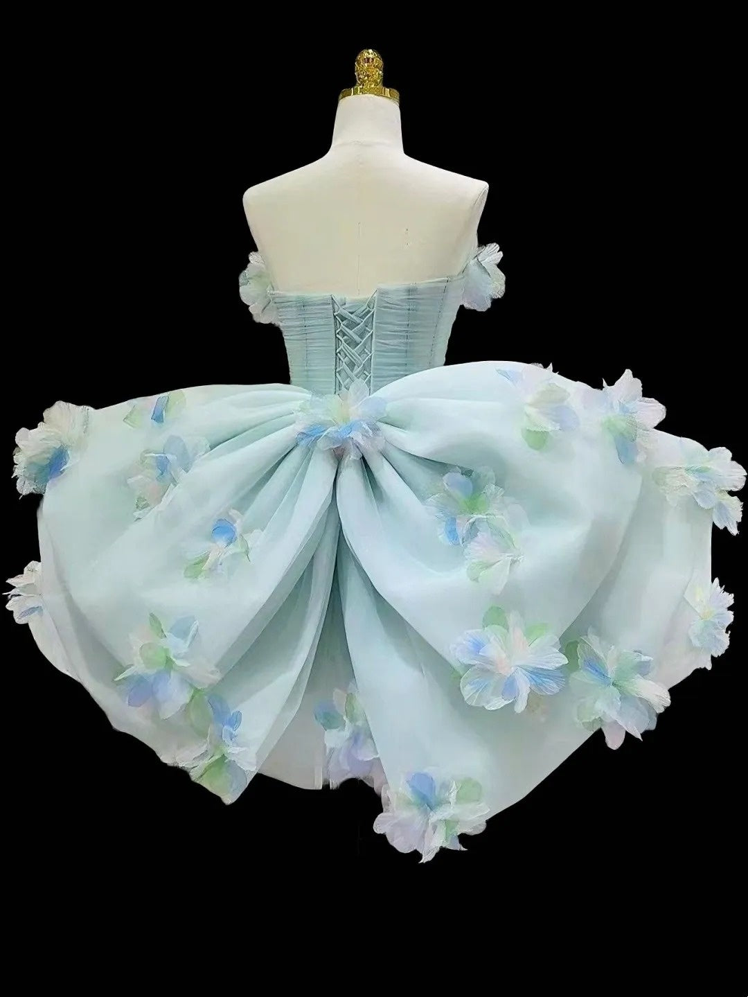 Robe courte en tulle à fleurs pour la rentrée scolaire, robe d'anniversaire, robe de soirée gh6850
