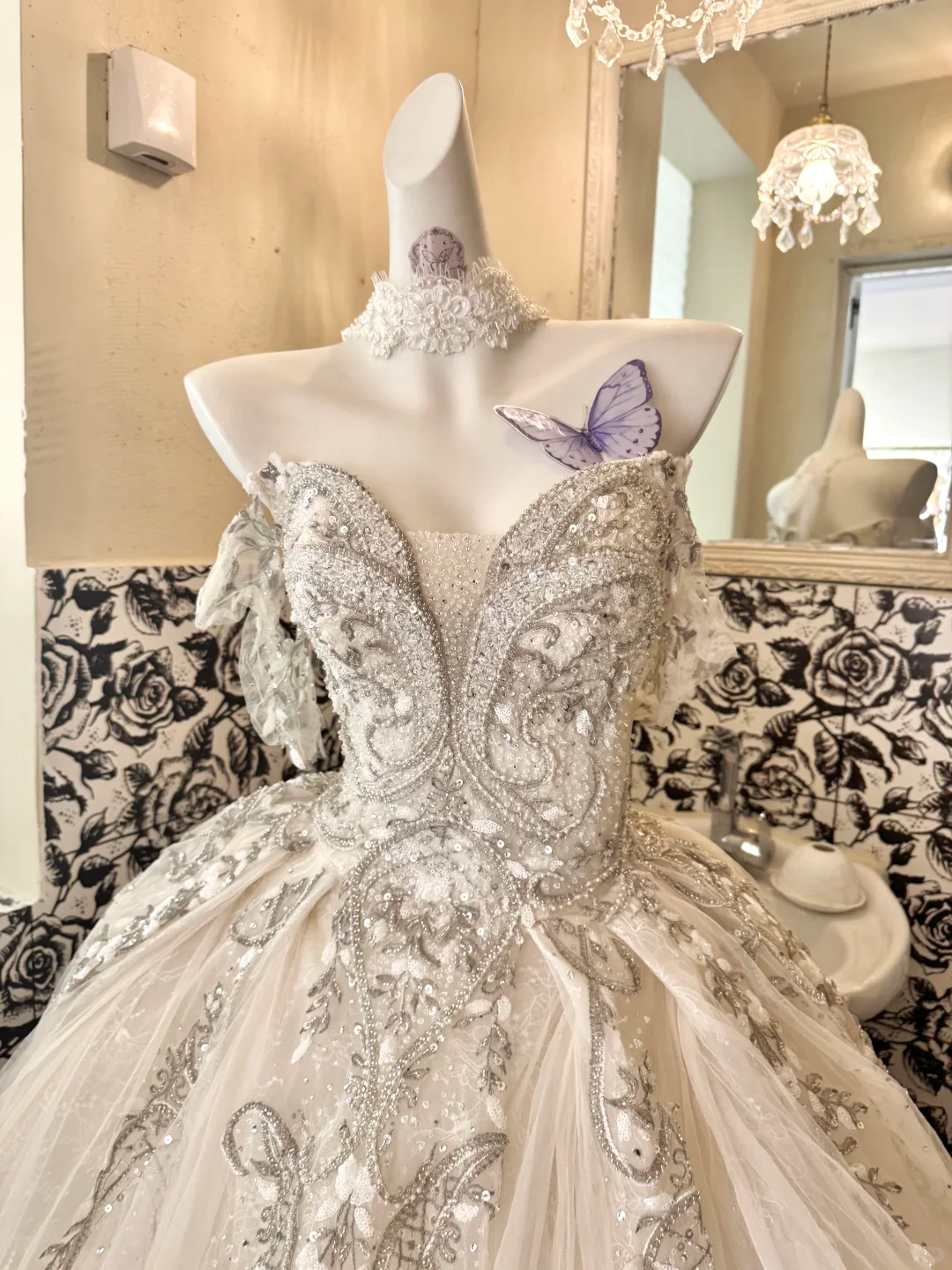 Ivory Strapless Rhinestone Elegant Premium Cinched Waist Voluminous Skirt Long Romantic Dress, Wedding Gown gh7793