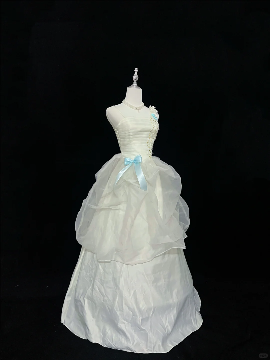 Light Green Cinched Waist Elegant Voluminous Skirt Long Romantic Dress, Wedding Gown gh8053