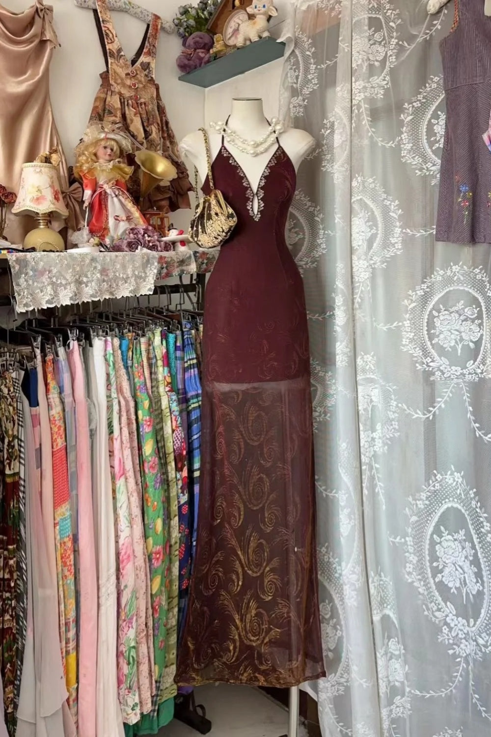 Vintage long formal dress gh6791