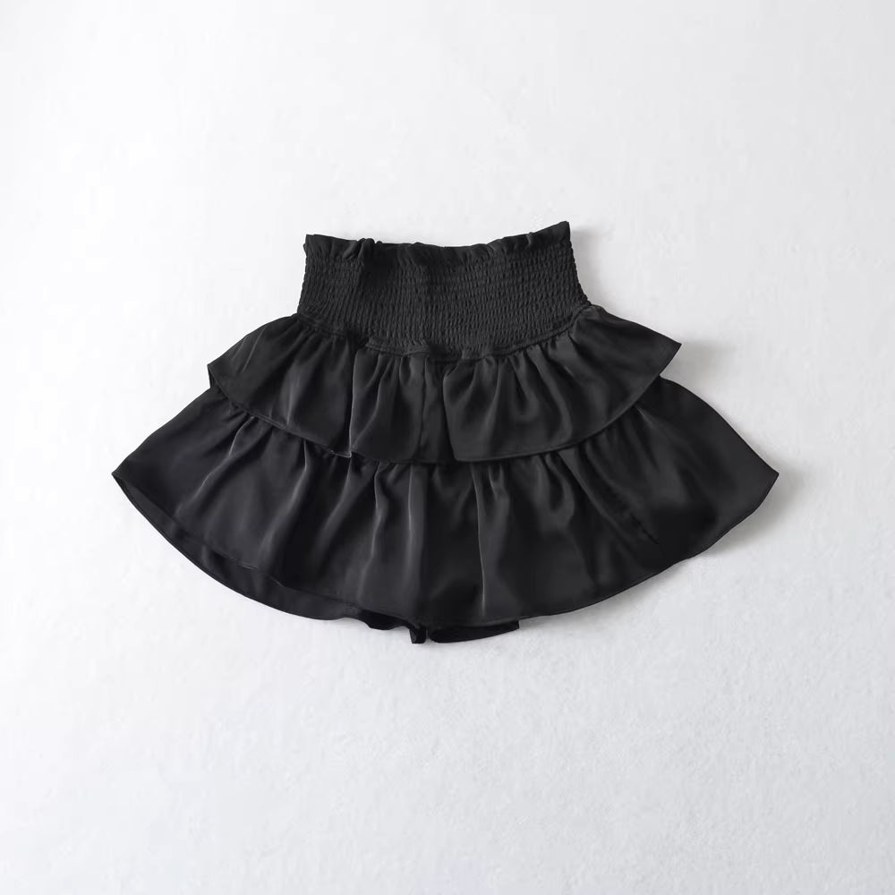 Jupe bouffante taille haute élastique, style français, sexy et séduisante, nouvelle collection printemps/été, jupe trapèze opaque pour femme 11401
