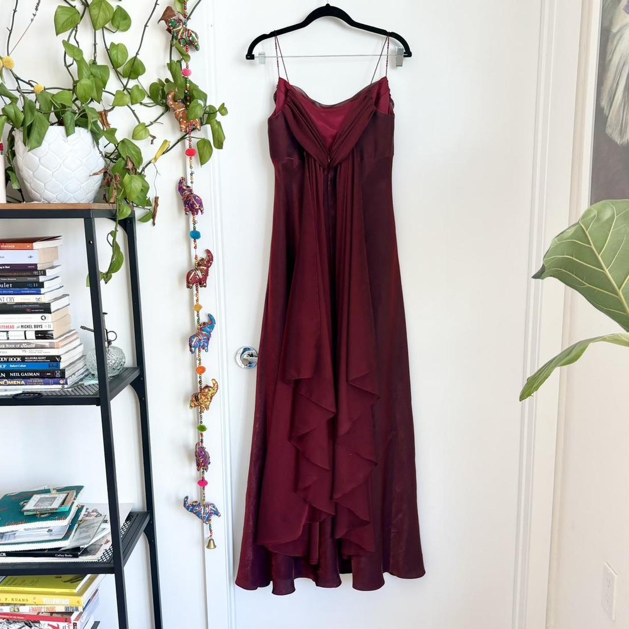 Burgunderrotes, elegantes Vintage-Kleid in A-Linie mit Spaghettiträgern, ärmellos, lang, formell, bodenlang, Ballkleid, Ballkleid, Abendkleid, Partykleid, gh2972