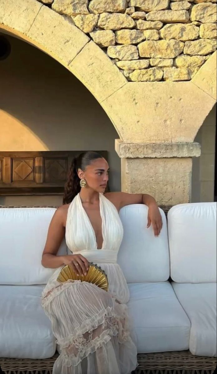 Robe de soirée longue élégante et sexy en tulle et dentelle à col en V blanc gh3048
