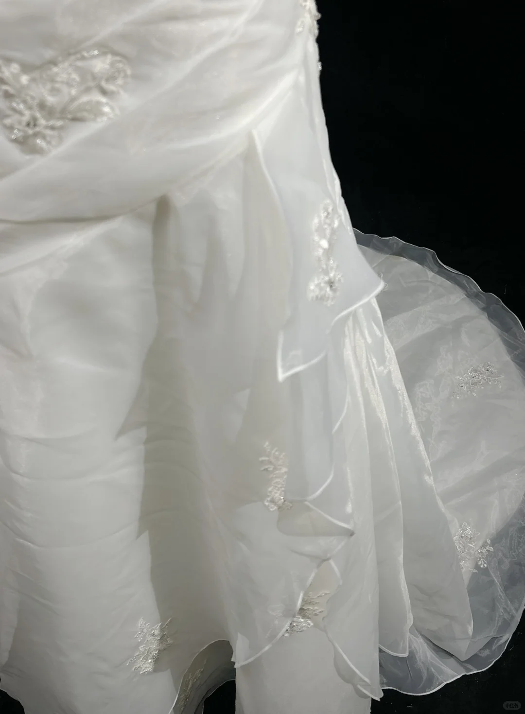✨Girlhomeshops-White Spaghetti Strap Sweetheart Mermaid Wedding Gown 3D Floral Organza gh10149