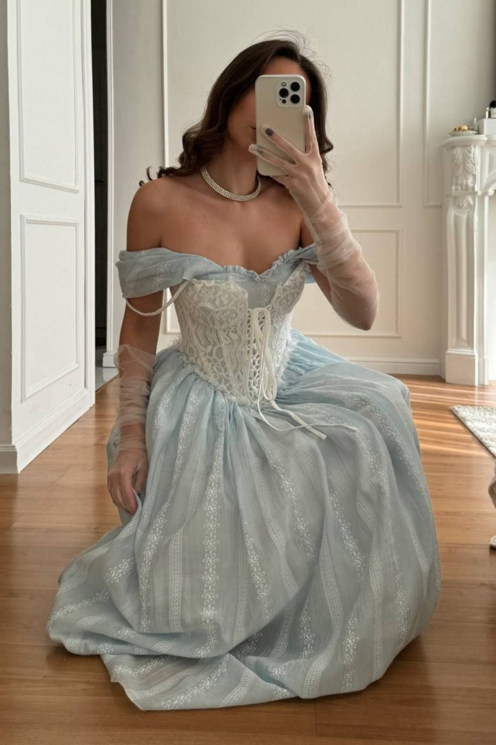 Blaues Abendkleid, Ballkleid, Abschlusskleid gh6600