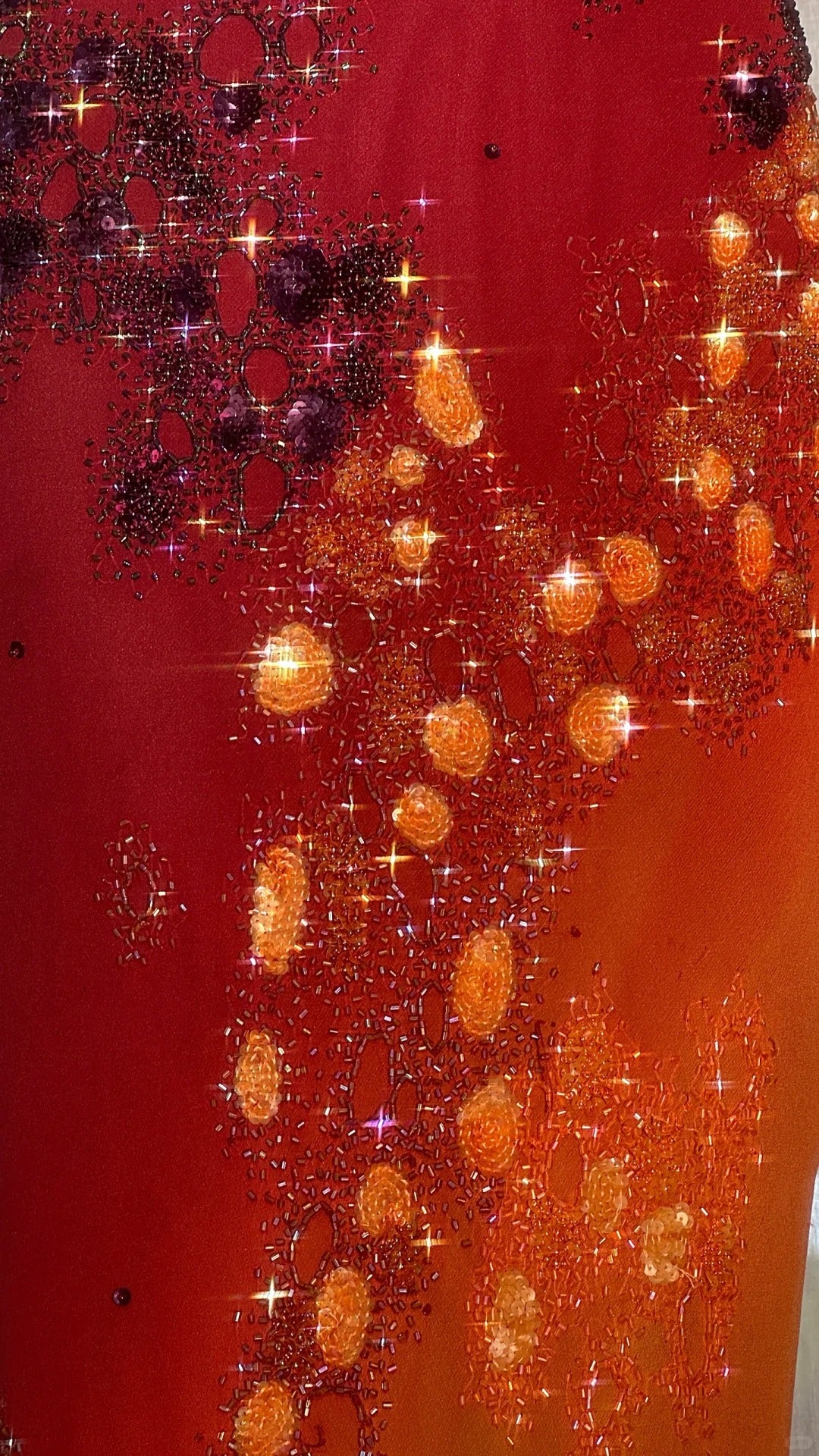 Burgunderrotes, orangefarbenes Ballkleid mit Blumenmuster, lang, Chiffon, für Verabredungen, Abendkleid, Geburtstagskleid, Hochzeitskleid, gh4532
