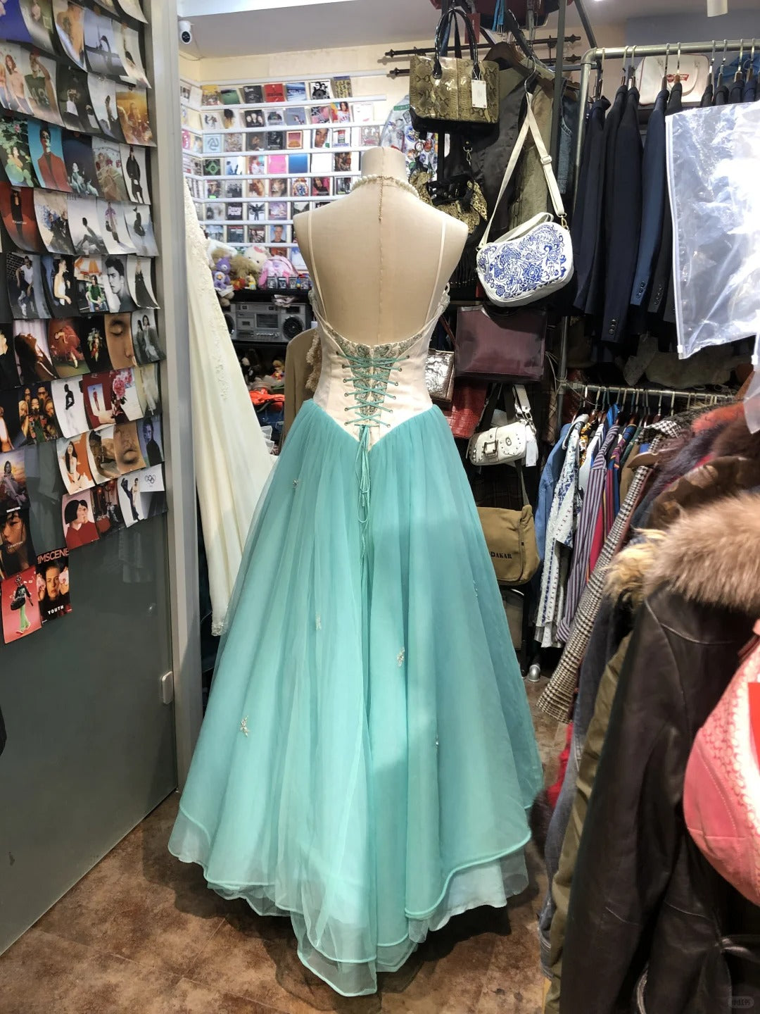 Robe de soirée longue en tulle bleu, élégante et exquise, robe de soirée d'anniversaire, robe de bal gh4281