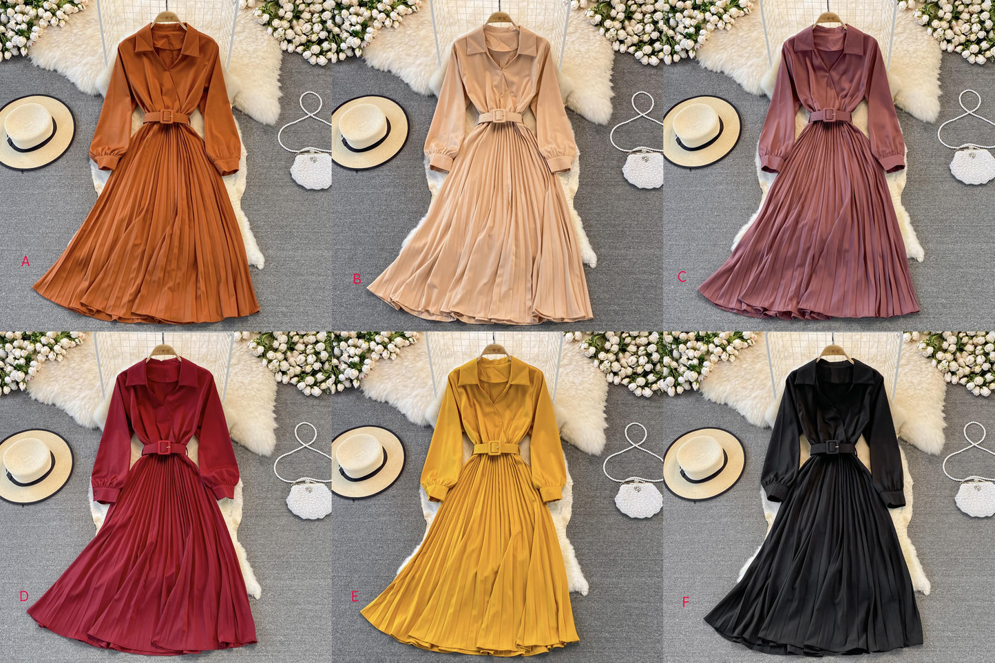 Simple A Line V Neck Dress Fashion Dress 10967