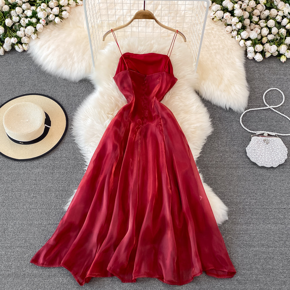 Red Tulle Short Dress A Line Fashion Dress 10726
