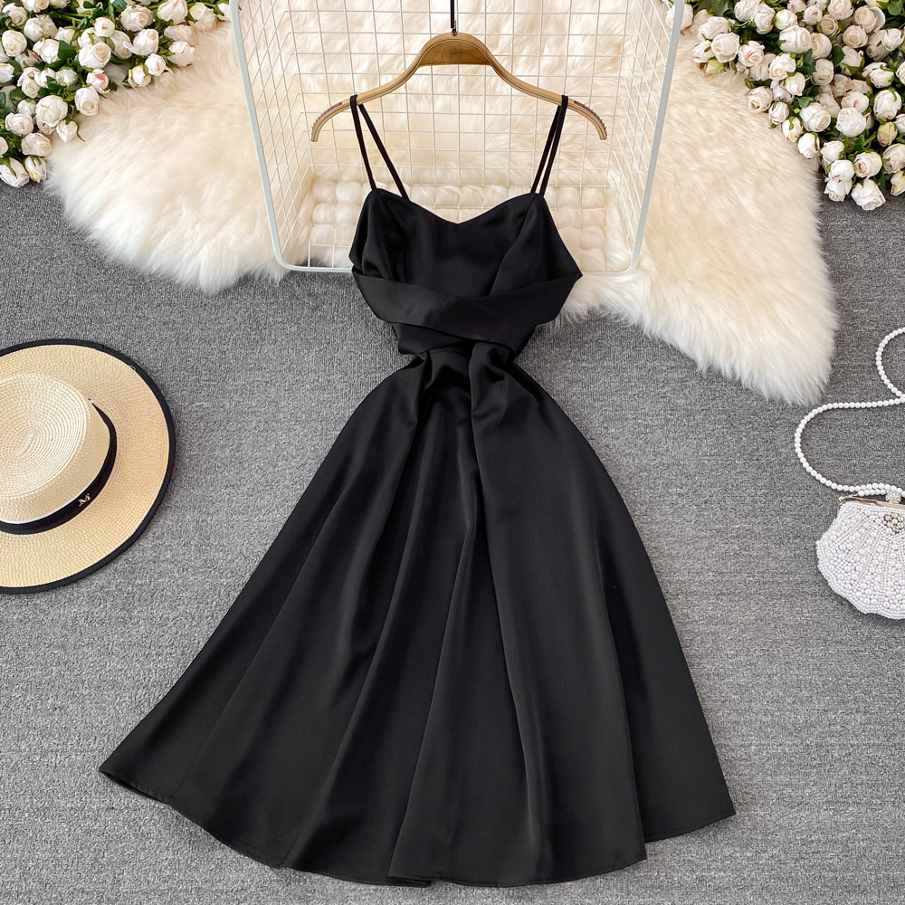 Cute Satin Short Dress A Line Fashion Dress 10716