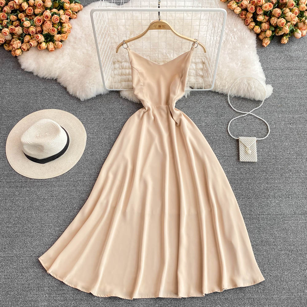 Simple V Neck Short Dress A Line Fashion Dress 10702