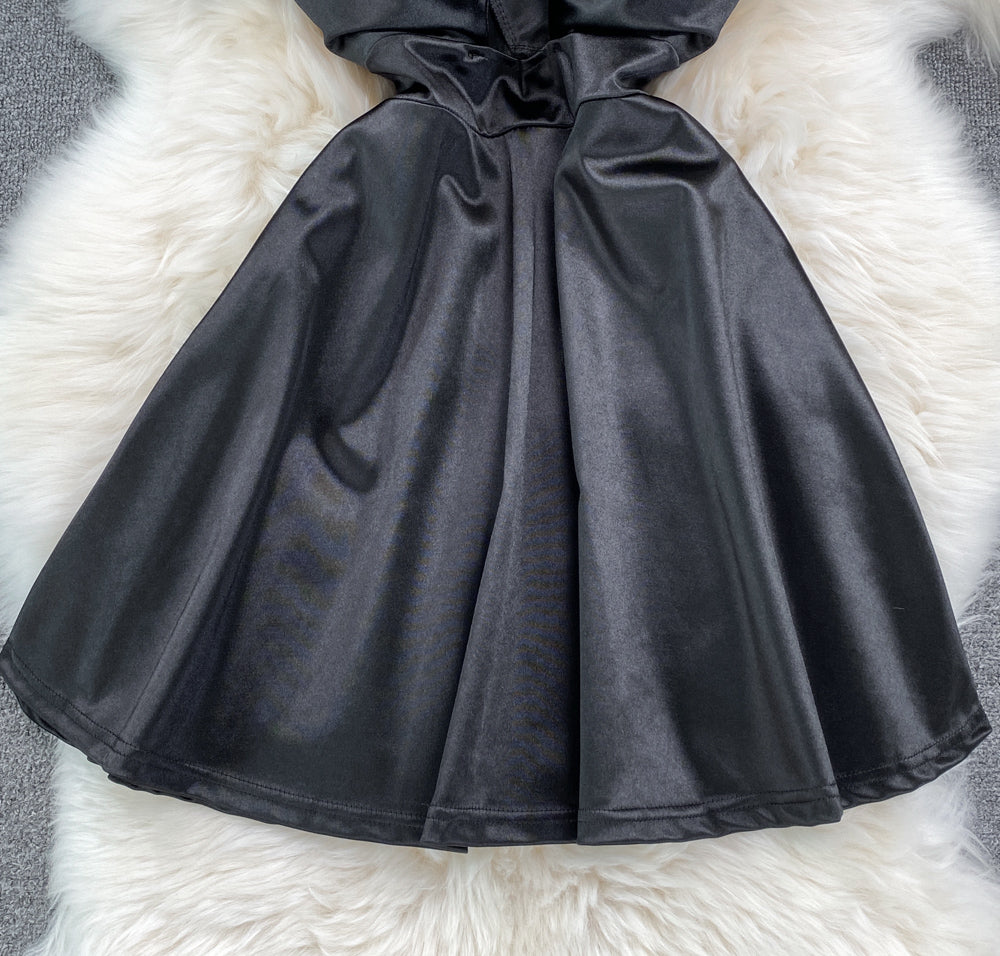 Sexy Bow Short A Line Dress Fashion Dress 10656