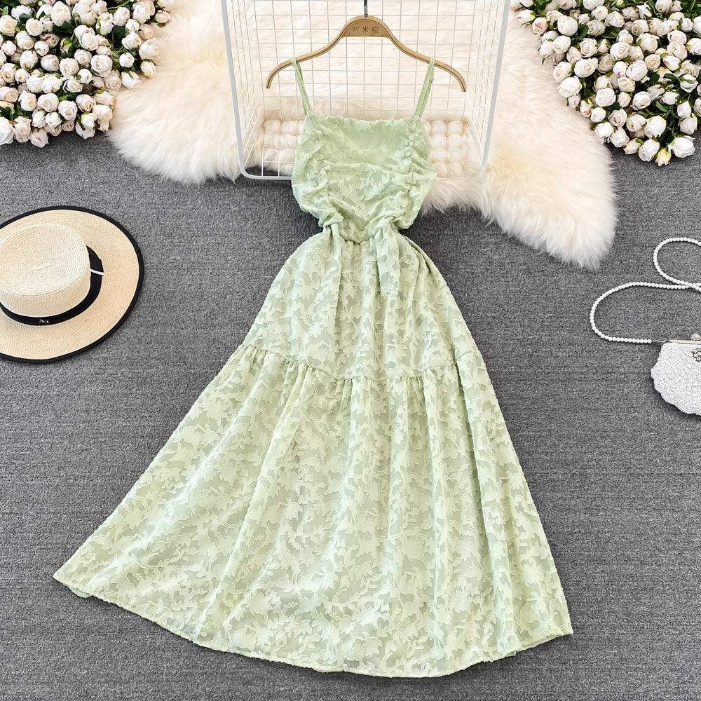 Robe trapèze slim taille haute en dentelle 11202