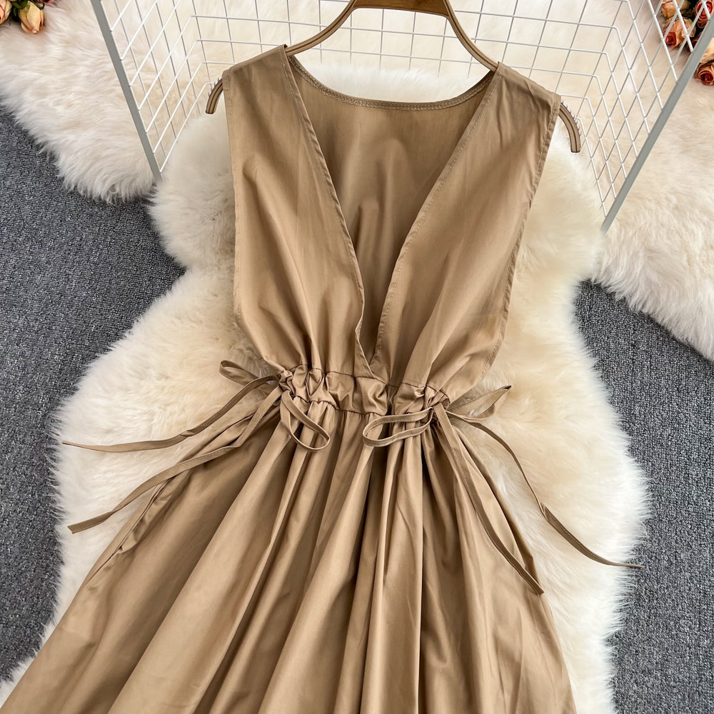 Simple V Neck Short Dress Fashion Dress 10695