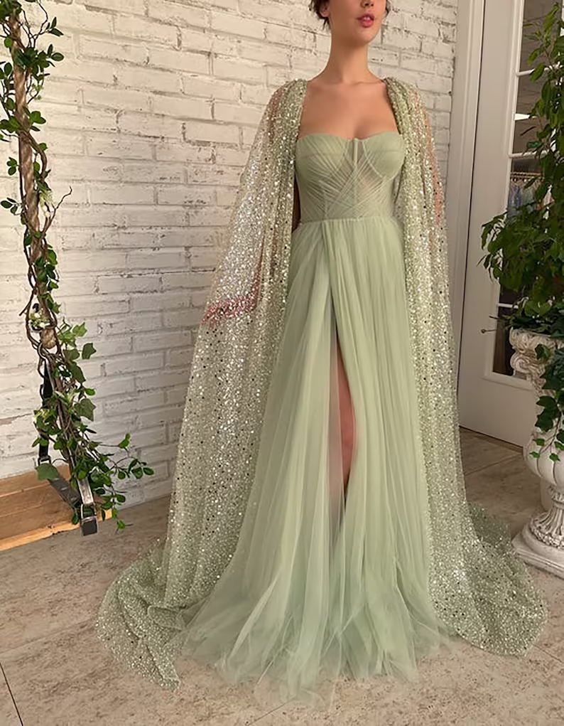 Sage Green Prom Dress