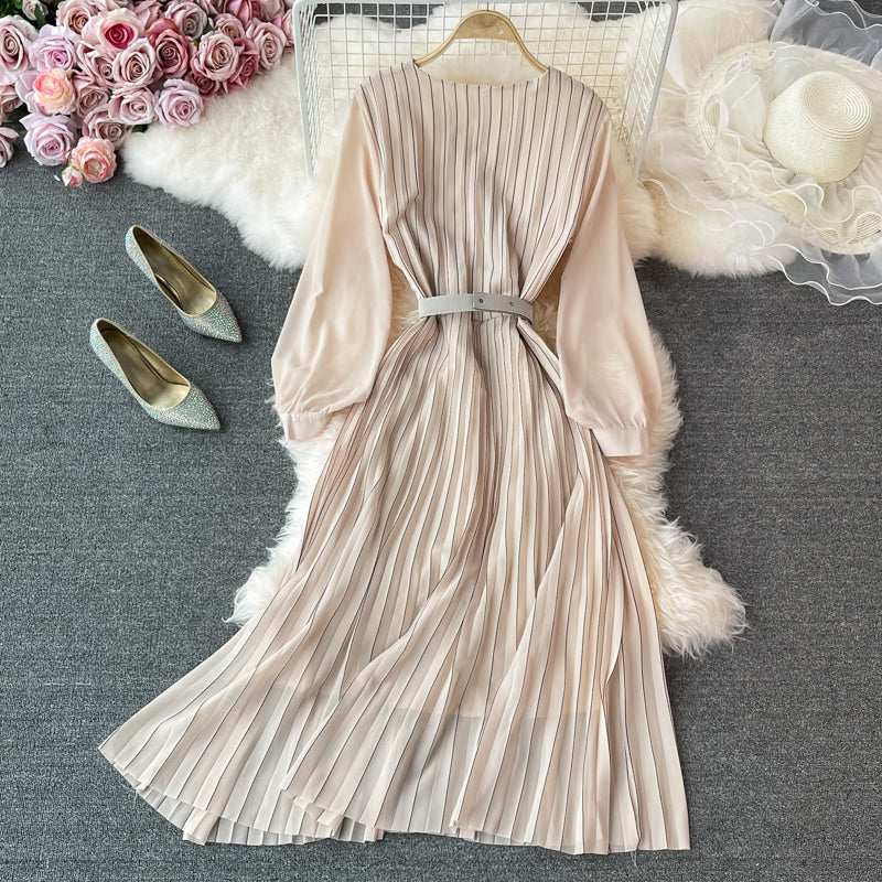 Cute v neck chiffon dress fashion dress 642