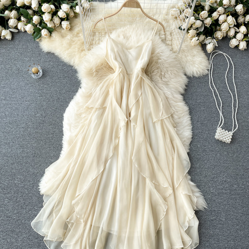 Cute tulle A line dress fashion dress 617