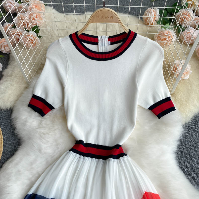 Cute A line round neck dress fashion dress 514