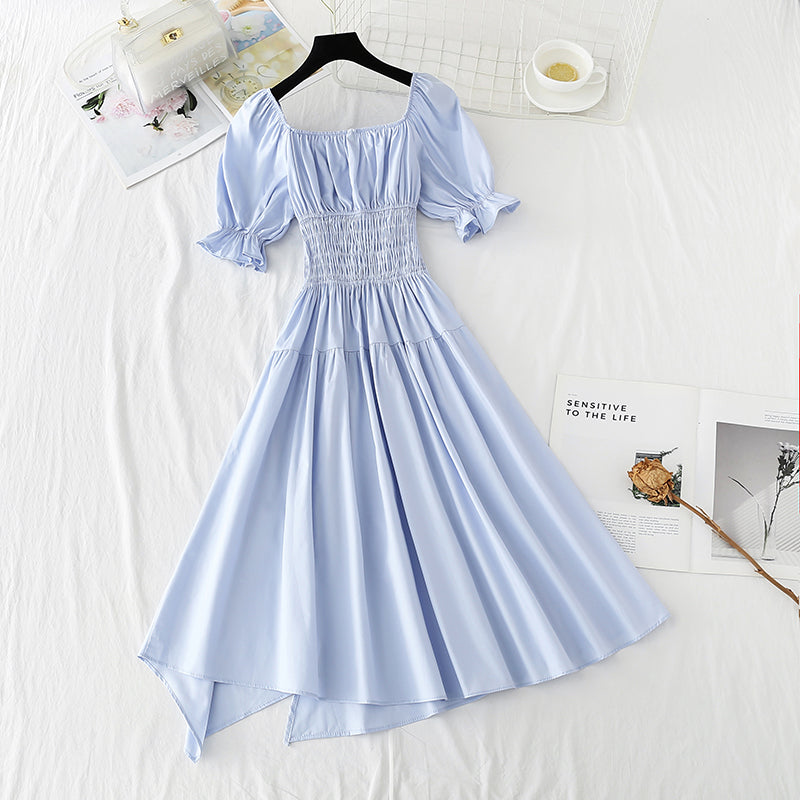 Cute irregular A line dress fashion dress 477
