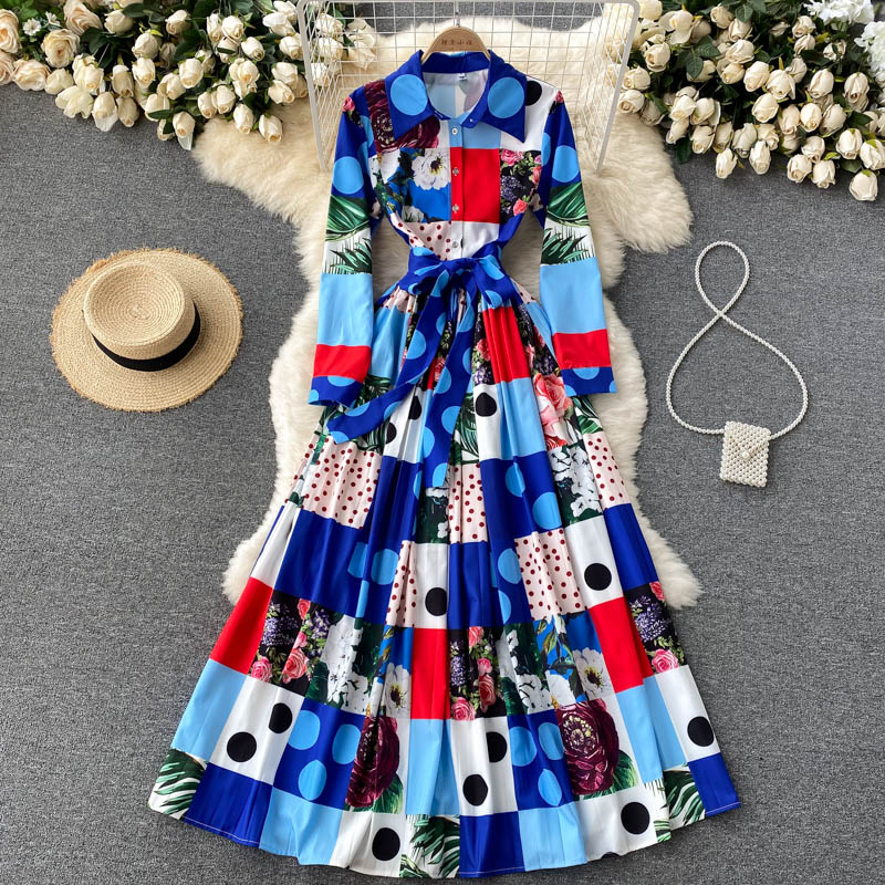 Stylish A line long sleeve dress fashion dress 464