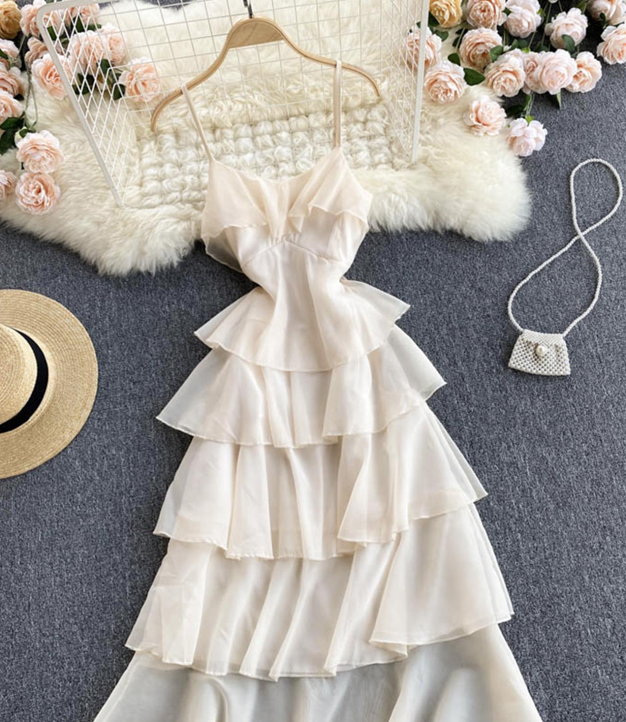 Cute A line dress fashion dress 667