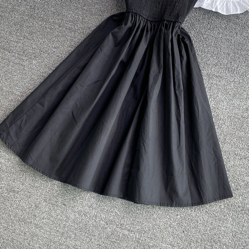 Cute A line off shoulder short dress fashion dress 594