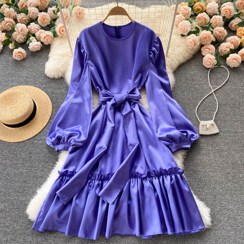 Cute long sleeve dress fashion dress 466