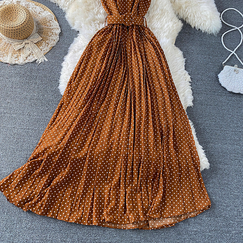 Cute polka dot halterneck dress 458
