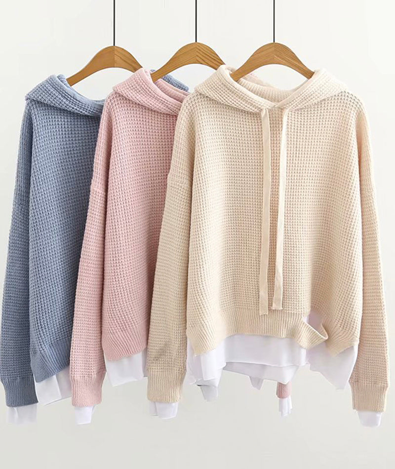 Hoodie simple loose long sleeve top 230