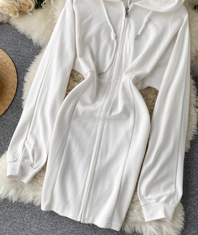 Cute hoodie casual dress 240