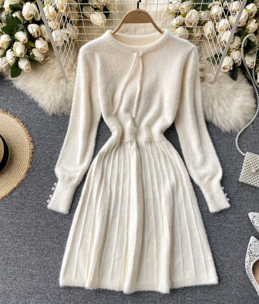 Sweater A line long sleeve sweater dress 177
