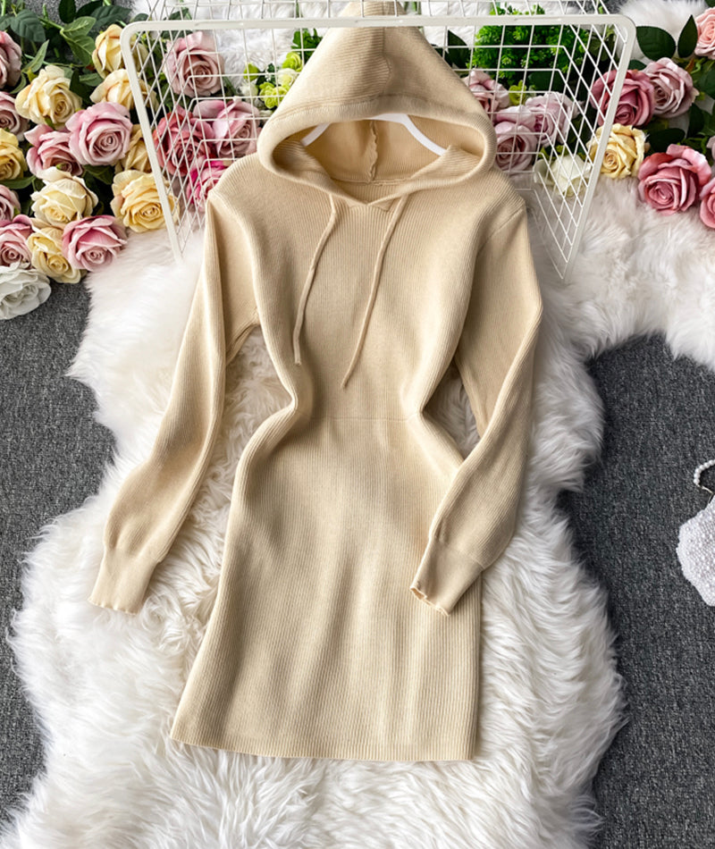 Robe pull à capuche abricot 200