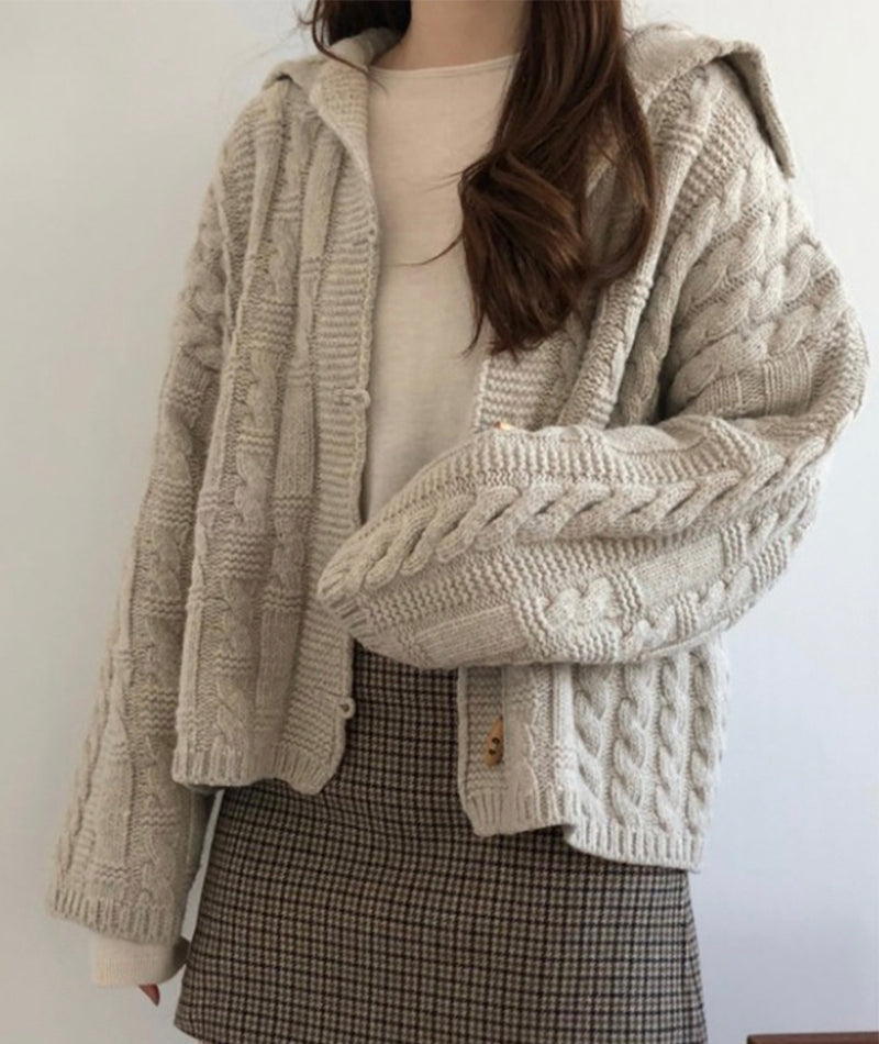 Manteau pull ample à col en V, manteau cardigan tricoté 150