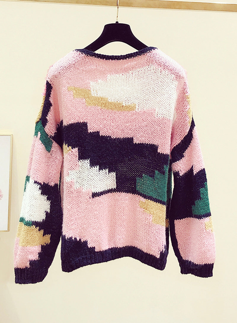 Pull mignon à manches longues et col rond à paillettes 130