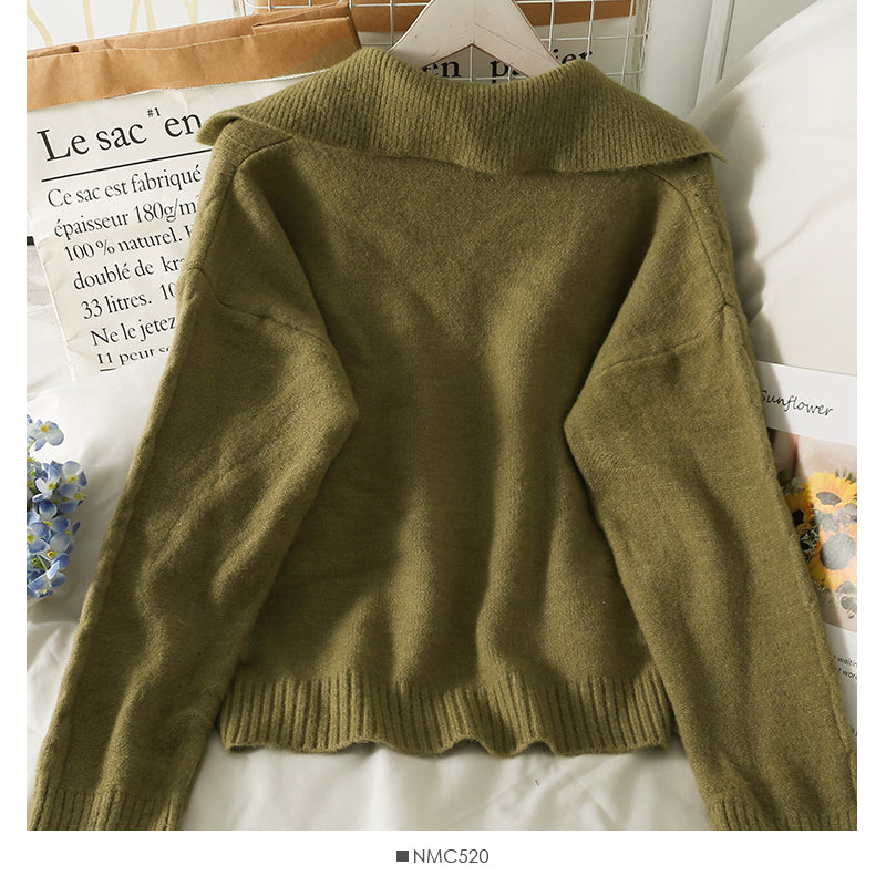 Pull coréen slim couleur pure 1917