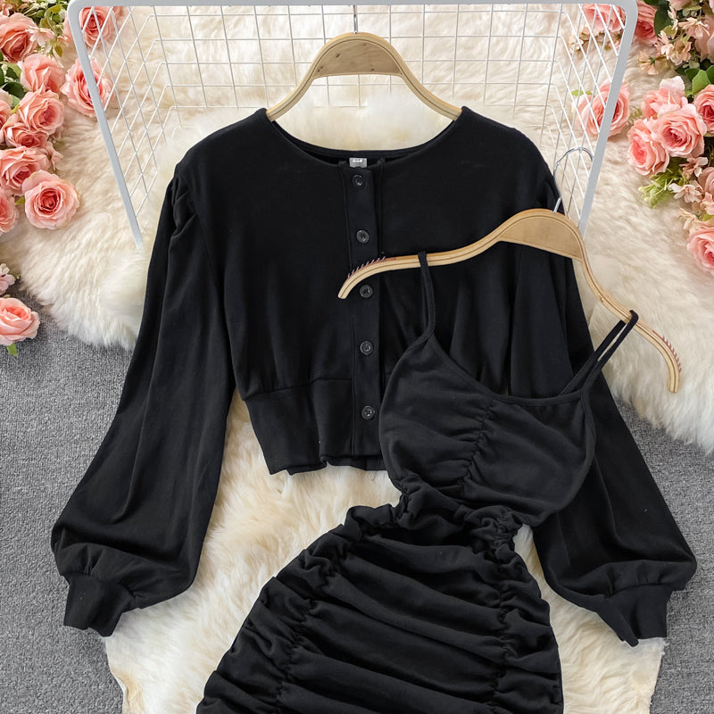 Jupe à bretelles slim Robe portefeuille à volants 2859