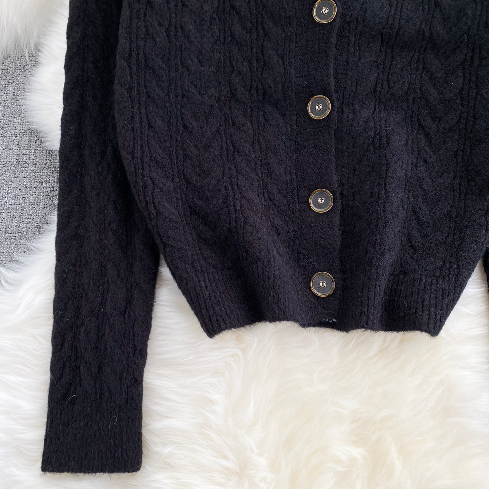 Nouveau manteau pull col V ample et paresseux pour femme 1621