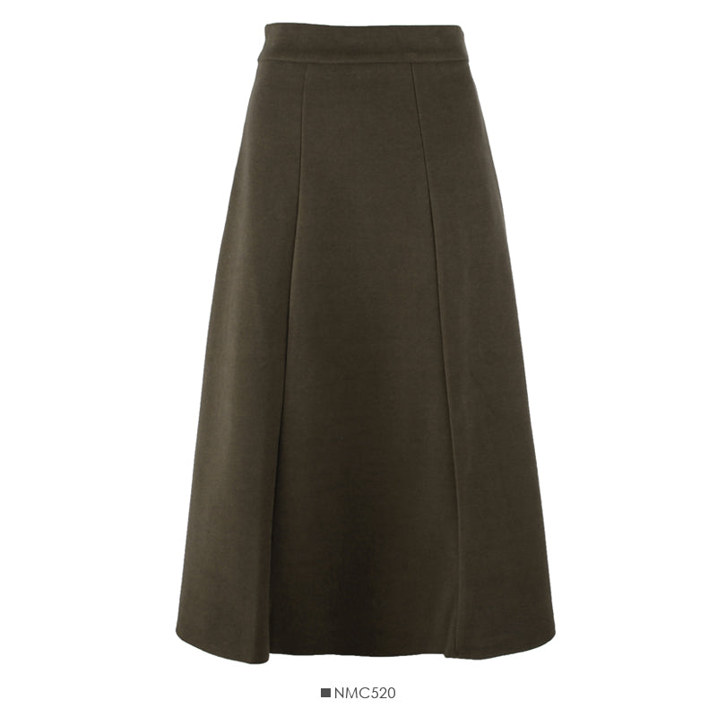 Jupe polyvalente de couleur unie au tempérament rétro pour femme 2545