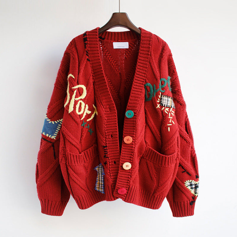 Cardigans paresseux, pulls d'automne en tricot ample 1443
