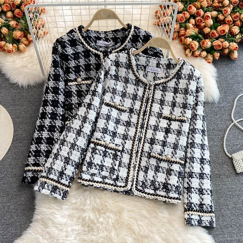 Retro small fragrance coat for women in autumn and winter 1631