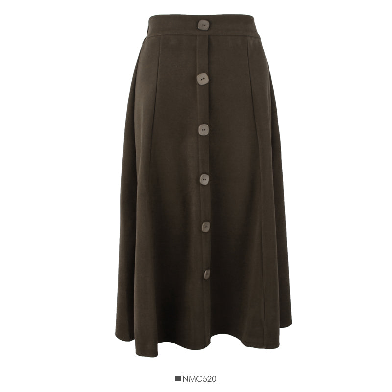 High waist medium length breasted skirt for women 2511