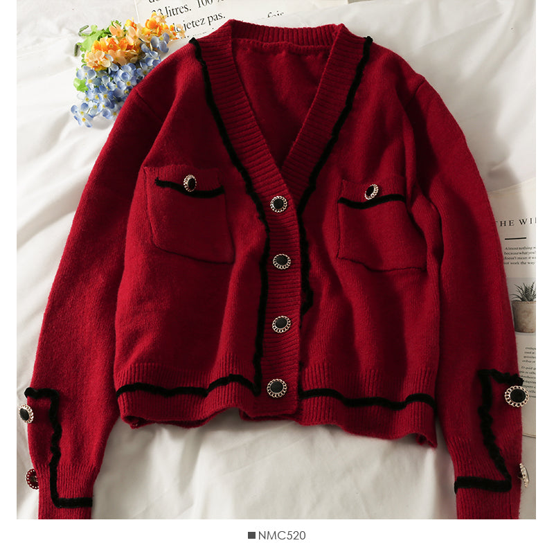 Pull femme rayé ample fin pull simple boutonnage 1975